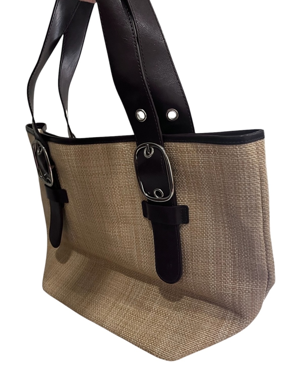 Banana Republic Brown Woven Straw Tote Bag - Picture 5 of 11